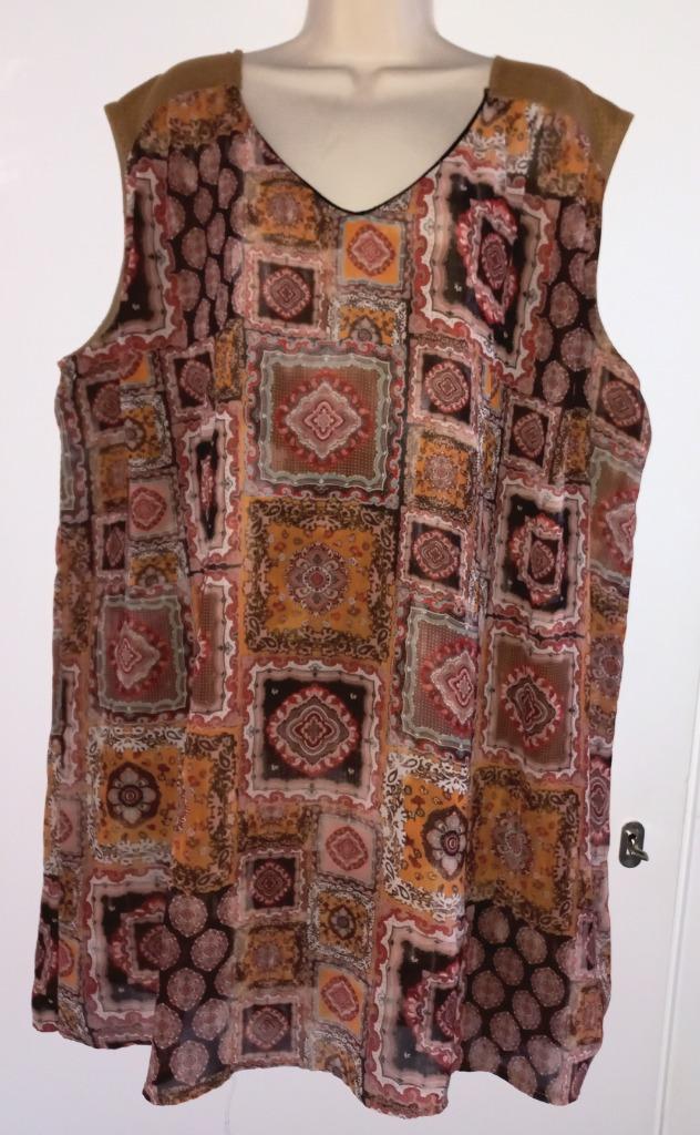 TQF Collection tuniek maat 54/56, Kleding | Dames, Grote Maten, Zo goed als nieuw, Blouse of Tuniek, Bruin, Ophalen of Verzenden