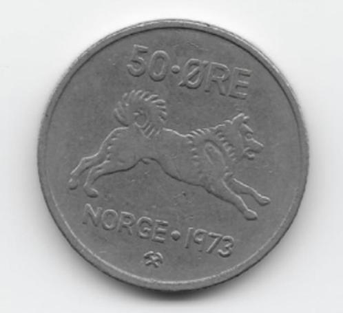 Noorwegen 50 øre 1973 KM# 408, Postzegels en Munten, Munten | Europa | Niet-Euromunten, Losse munt, Overige landen, Verzenden