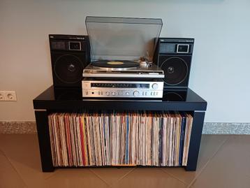 Audiomeubel platenkast platenspeler kast retro vintage vinyl beschikbaar voor biedingen
