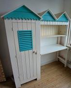 Kasten met bureau strandhuis style, Kinderen en Baby's, Kinderkamer | Commodes en Kasten, Ophalen, Gebruikt, 50 tot 70 cm, 105 cm of meer