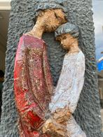 Sculptuur: Moeder en Kind keramiek 70er jaren., Antiek en Kunst, Kunst | Beelden en Houtsnijwerken, Ophalen of Verzenden