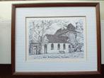 pentekening, origineel van Ben Speijdel, Delft, st Joris, Antiek en Kunst, Ophalen of Verzenden