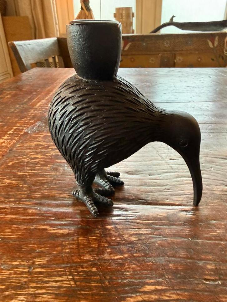 Kiwi kandelaar kaarsenhouder vogel, Huis en Inrichting, Woonaccessoires | Kandelaars en Kaarsen, Zo goed als nieuw, Minder dan 25 cm