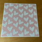 Diamond painting kaart kleine witte hartjes, Ophalen of Verzenden, Zo goed als nieuw, Overige thema's