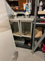 Twee sfeervolle windlichten, Ophalen, Zo goed als nieuw, Metaal, Grijs