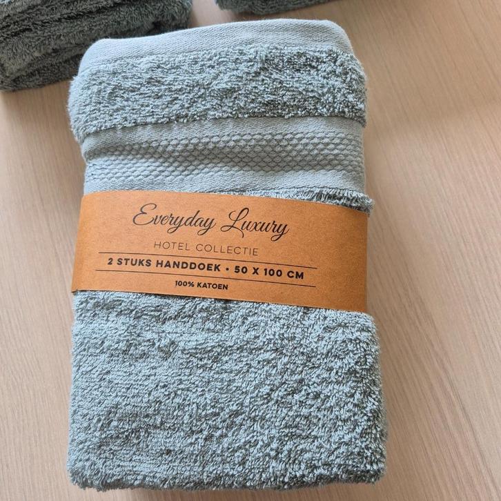 Everyday Luxury set handdoeken jadegroen 50 x 100 cm (nieuw), Huis en Inrichting, Badkamer | Badtextiel en Accessoires, Nieuw