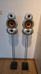 Blueroom Scandyna Minipod Zilver Speakers met stands&Spikes, Audio, Tv en Foto, Luidsprekers, Gebruikt, 60 tot 120 watt, Front, Rear of Stereo speakers