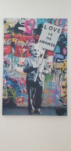 Pop art banksy canvas, Antiek en Kunst, Kunst | Schilderijen | Modern, Ophalen