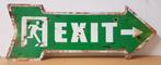 Exit pijl groen reclamebord van metaal wandbord, Nieuw, Ophalen of Verzenden