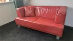 2 zits leren bank, bordeaux rood Montel, Ophalen, 150 tot 200 cm, Tweepersoons, Modern