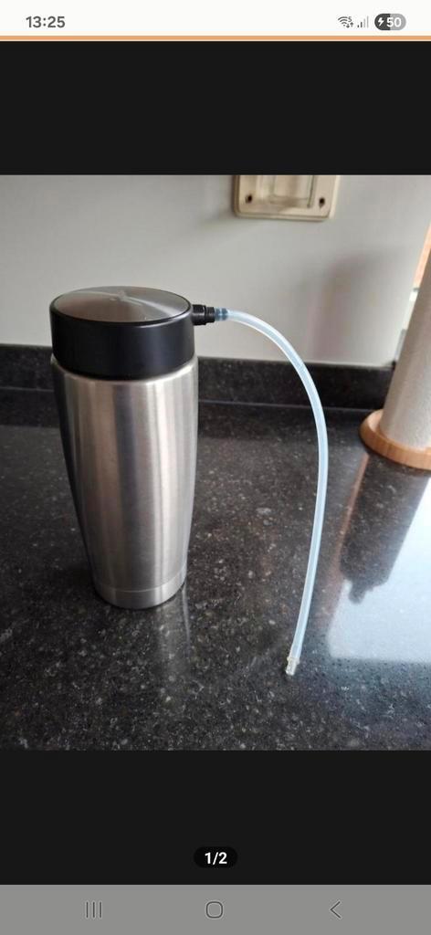Jura Melkbeker RVS 0,6L - Houdt Melk Koel, Witgoed en Apparatuur, Koffiezetapparaten, Ophalen of Verzenden