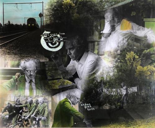 Interessante foto collage van Luc Versteylen (Groen Linksen), Antiek en Kunst, Kunst | Tekeningen en Foto's, Ophalen of Verzenden