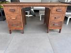 Antiek bureau met 6 lades, Ophalen of Verzenden