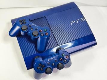 PlayStation 3 + 2 Controllers - PS3 - Azure Blauw beschikbaar voor biedingen