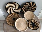 Schalen | Zeegras | Bohemian | Ibiza | Bruin, Wit & Zwart, Mand, Rond, Ophalen of Verzenden, Zo goed als nieuw