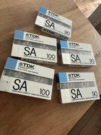 6 stuks TDK SA 90 cassettebandjes in folie, Cd's en Dvd's, Cassettebandjes, 2 t/m 25 bandjes, Overige genres, Ophalen of Verzenden