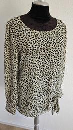Maat M-Superstar/Leuke blouse met zwarte vlekjes, Maat 38/40 (M), Beige, Ophalen of Verzenden, Zo goed als nieuw