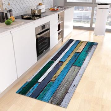 Oude Gekleurde Planken Vloerkleed Kleed Houten Hout Tapijt beschikbaar voor biedingen