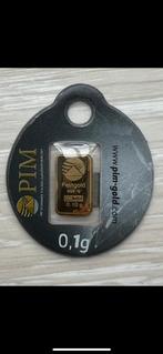 0,1 gram goudbaar PIM sleutelhanger, Verzenden, Goud