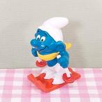 Vintage Smurf op ski's Peyo W. Germany 20091 oud 70s Smurfen, Verschillende Smurfen, Onbekend, Ophalen of Verzenden, Zo goed als nieuw