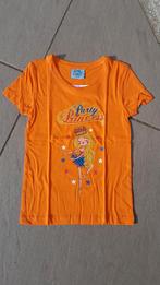 WK EK Oranje Koningsdag shirt 110-116 meisje - NIEUW, Ophalen of Verzenden, Nieuw, Kostuum, Oranje of Koningsdag