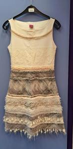 Save the Queen winter stof jurk wit grijs tinten XS-S 47854