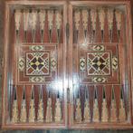 ♞Vintage: Backgammon🎲& Schaakbord♕Handgemaakt🏷️€179,95-, Hobby en Vrije tijd, Gezelschapsspellen | Bordspellen, Een of twee spelers