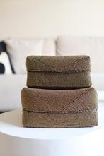 Balinese offermanden goud mand kraaltjes, Ophalen of Verzenden, Nieuw, Rond, Riet