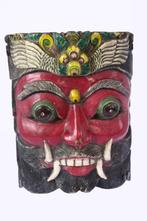 houten indisch Balinees masker Barong en afrikaans masker, Antiek en Kunst, Ophalen of Verzenden