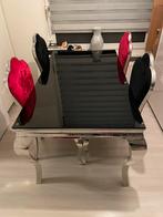 Eric kuster stijle eettafel met 4 stoelen bezorgen mogelijk, Huis en Inrichting, Ophalen, 150 tot 200 cm, Vier personen, Rechthoekig