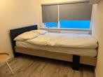 Bed twijfelaar 1.20 x 2.00 alkes inclusief, Huis en Inrichting, Slaapkamer | Bedden, Ophalen, Gebruikt, Zwart, Industrieel stoer