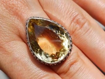 Vanoli 925 zilveren ring met citrien maat 17,5 en 20,5 beschikbaar voor biedingen
