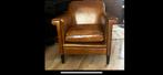Chesterfield Fauteuil schapenleer art deco, Huis en Inrichting, Fauteuils, Ophalen, Zo goed als nieuw, 75 tot 100 cm, Engels