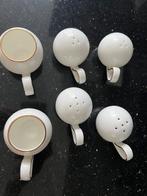 Peper en zoutset parelmoer & porselein, Huis en Inrichting, Keuken | Servies, Ophalen of Verzenden, Zo goed als nieuw