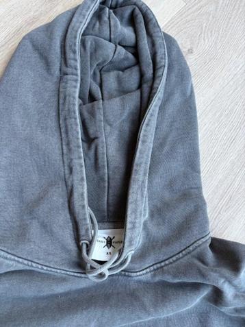 DAILY PAPER HOODY, GRIJS MET MERK OPDRUK OP MOUW, NU 30,00 beschikbaar voor biedingen