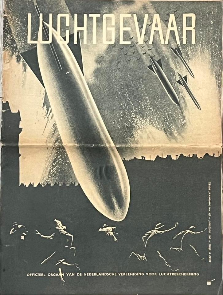 tijdschrift 1943 luchtgevaar orgaan luchtbescherming, Verzamelen, Militaria | Tweede Wereldoorlog, Boek of Tijdschrift, Nederland