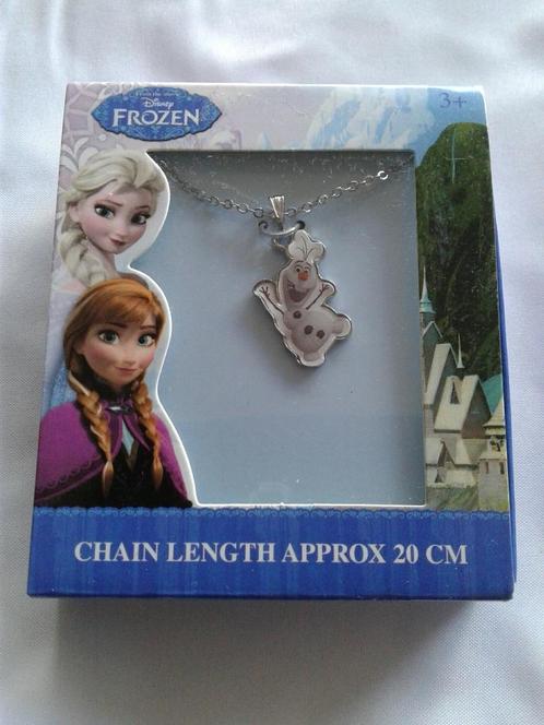 FROZEN kettinkje OLAF, nieuw in de verpakking!, Sieraden, Tassen en Uiterlijk, Kindersieraden, Nieuw, Ketting, Zilver, Ophalen of Verzenden