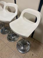 Italiaanse Design Barkrukken - Set van 4, Huis en Inrichting, Barkrukken, Kunststof, Gebruikt, Met voetsteun, 60 tot 90 cm