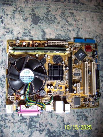 ASUS socket 775 moederbord met CPU en RAM beschikbaar voor biedingen