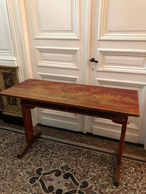 ORIGINEEL VINTAGE DESK BUREAU TAFEL OPBERGRUIMTE MOOI PATINA, Huis en Inrichting, Bureaus, Ophalen