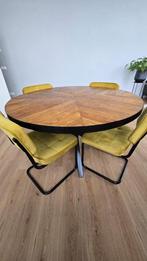 **Eijerkamp ronde eettafel | Teakhout | incl. stoelen***, Ophalen, Rond, Zo goed als nieuw, Vijf personen of meer