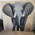 Olifant schilderij op canvas 1.5mx1.5m, Huis en Inrichting, Woonaccessoires | Schilderijen, Tekeningen en Foto's, Ophalen, ., 125 cm of meer