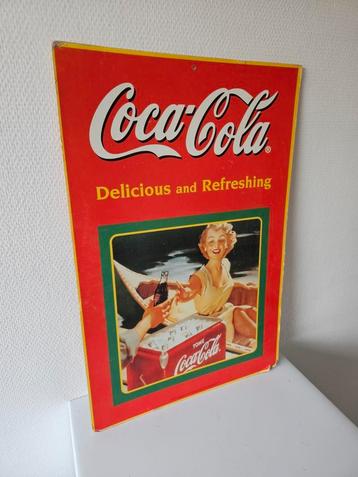 Gaaf vintage coca cola reclamebord beschikbaar voor biedingen