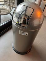 Wesco Push Double Prullenbak - Grijs, Huis en Inrichting, Ophalen, Gebruikt, 50 tot 75 cm, 40 liter of meer
