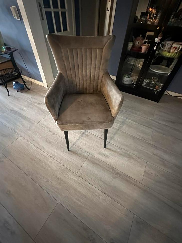 4x Stijlvolle Eetkamerstoelen, Huis en Inrichting, Stoelen, Gebruikt, Vier, Bruin, Ophalen