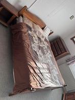 2-persoons bed, Ophalen, Gebruikt, Bruin, Tweepersoons