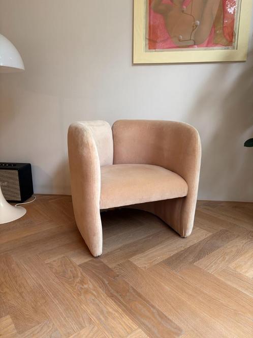 Orlando fauteuil - Bulo Belgie - Bart van Muylder velvet, Huis en Inrichting, Fauteuils, Gebruikt, Stof, 50 tot 75 cm, Minder dan 75 cm