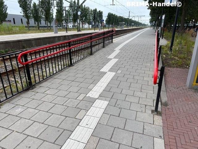 Metalen trapleuning dubbele buis, Doe-het-zelf en Verbouw, Ladders en Trappen, Gebruikt, Trap, Minder dan 2 meter, Ophalen of Verzenden