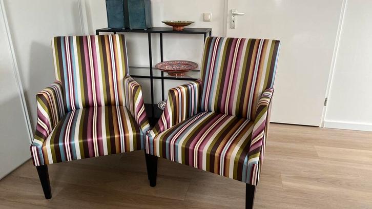 Twee prachtige fauteuils setprijs- Zo goed als nieuw!, Huis en Inrichting, Fauteuils, Zo goed als nieuw, Stof, 50 tot 75 cm, 75 tot 100 cm