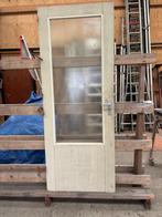 Vuren bergingsdeur met draadglas 211,5 x 83 cm, Gebruikt, 80 tot 100 cm, Ophalen of Verzenden, 200 tot 215 cm